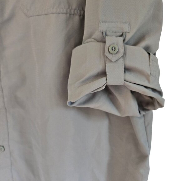 Habit Mens Solar Factor Long Sleeve Fishing Hiking Shirt Vented Grey Brown 2XL - Picture 11 of 14